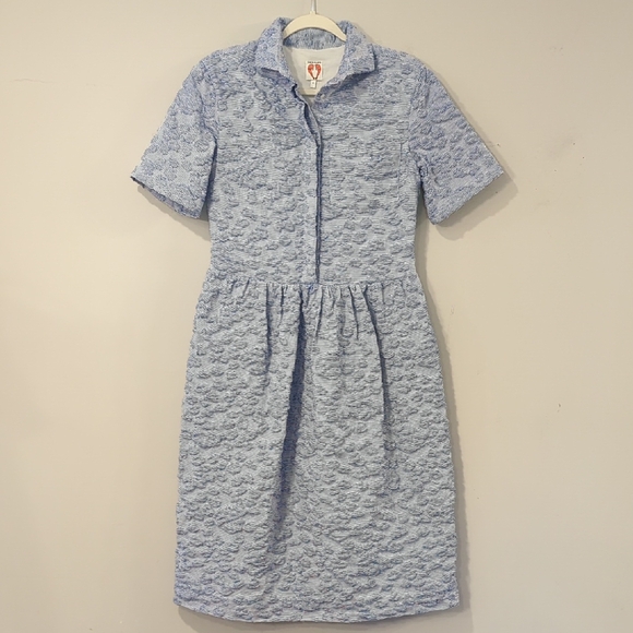 Shrimps‎ Henry Cloque Dress Blue size 6 - Picture 3 of 12